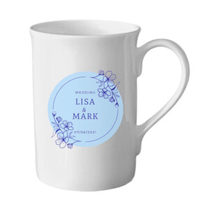 Tasse en porcelaine Windsor grande anse 300 ml Tasse personnalisée en porcelaine 300 ml avec bords évasés et anse haute