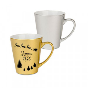 Mugs coniques pailletés 355 ml Mugs coniques personnalisés pailletés 355 ml