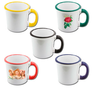 Mugs vintage 300 ml - 5 couleurs disponibles Mugs vintage personnalisés en céramique et couleurs