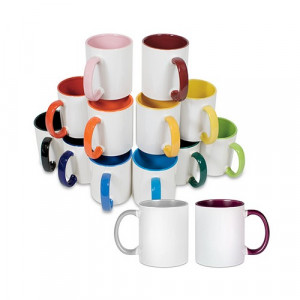 Mugs intérieur anse couleur 330 ml - 14 couleurs Mugs couleur 330 ml personnalisables