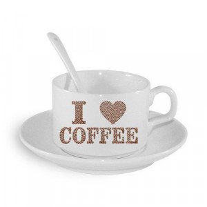 Tasse café soucoupe cuillère 150 ml Kit tasse café personnalisée soucoupe cuillère