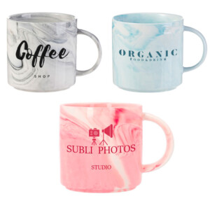 Mug personnalisé marbré - 3 couleurs - 300 ml Tasses personnalisées effet marbrées couleur en céramique