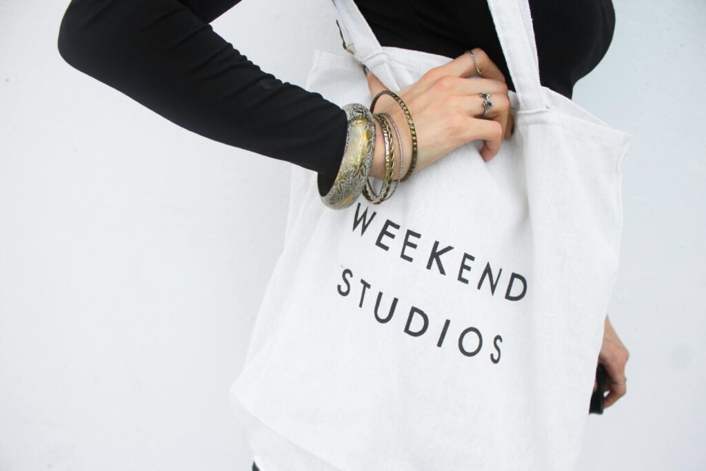 Sac en textile blanc personnalisé