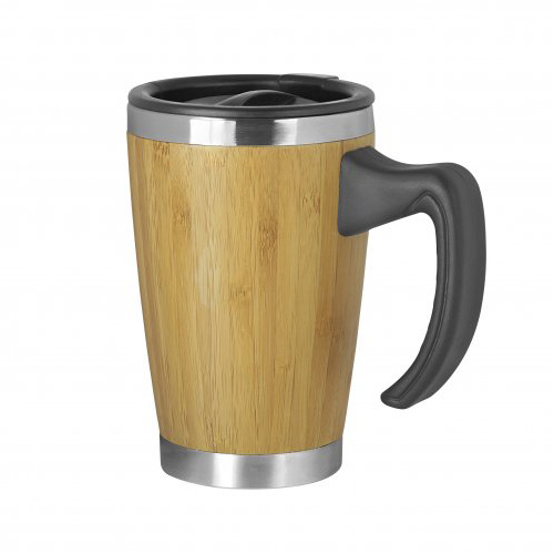 Mug bambou isotherme avec poignée 330 ml