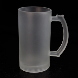 Chope à bière aspect verre givré personnalisable