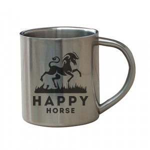 Mini mug métal personnalisé inox avec logo et texte