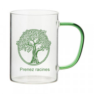 Mug verre couleur 360 ml - 7 couleurs dispos Mug en verre transparent personnalisé