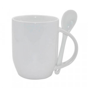 réf MugCuillere-b mug cuillère blanc personnalisable