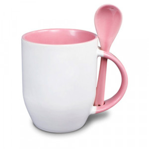 rég MugCuillere-r Mug cuillère rose personnalisable