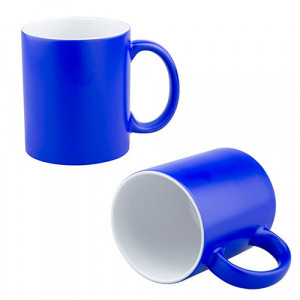 Mug magique bleu mat personnalisable