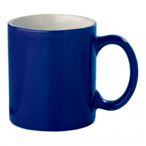 Mug magique bleu foncé brillant personnalisable
