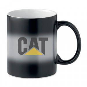 Mug magique noir personnalisé avec logo
