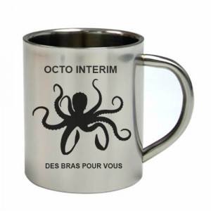 Mug métal Inox 300 ml personnalisé avec logo