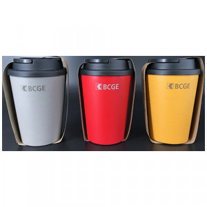 Mugs bambou personnalisés 3 couleurs avec couvercle 350 ml