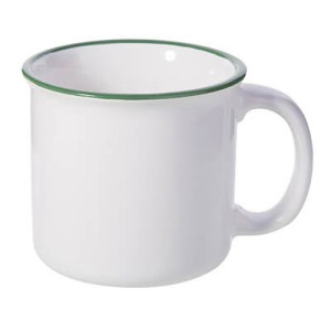 Réf. MugCVintage - vert Mug personnalisé céramique rebord vert 280 ml