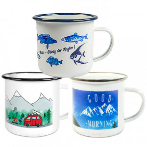 Mugs personnalisés métal émaillés