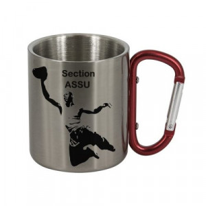 Mini mug métal mousqueton 220 ml Mini mug métal mousqueton 220 ml