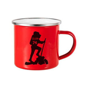 Réf. MugEmailCouleur - rouge Mug émaillé rouge personnalisé