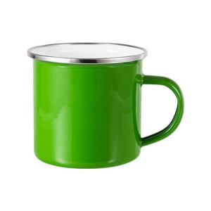Réf. MugEmailCouleur - vert Mug métal émaillé Vert