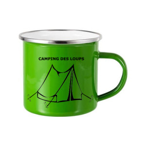 Réf. MugEmailCouleur - vert Mug Metal Emaillé Vert Personnalisé
