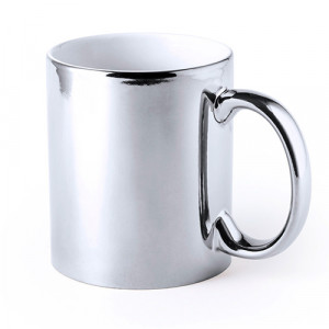 Mug personnalisable argenté 330 ml Mug Argent Chrome personnalisable