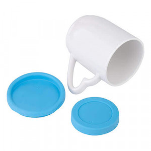 mug avec couvercle bleu personnalisable