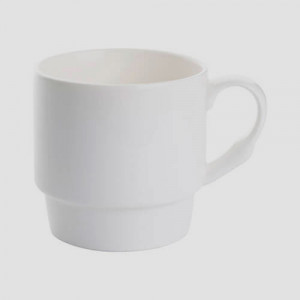 Mug empilable céramique blanc personnalisable 300ml