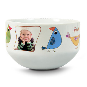 Bol personnalisé en céramique avec photo et dessins