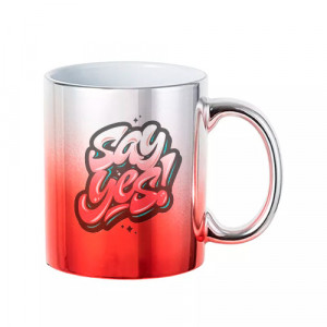 mug dégradé rouge personnalisé avec logo