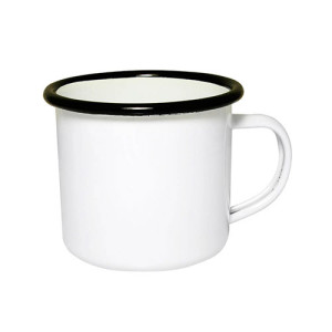 Réf. MugEmail350-noir mug émaillé à personnalisé