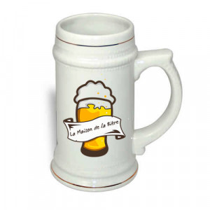 Chope à bière personnalisée avec logo