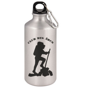 Gourde alu personnalisée avec logo et texte