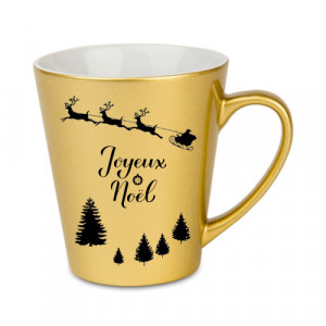 Mug Noel personnalisé conique 355 ml