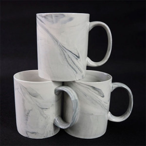 Mugs gris personnalisables céramique marbrés