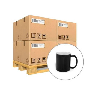 Mugs sublimation magique noir - Vente grossiste par palettes