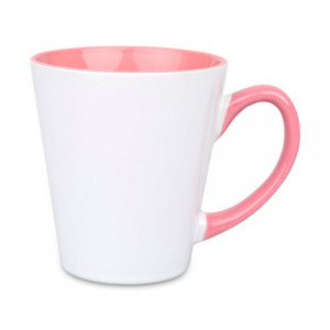 Tasse personnalisable conique rose 355 ml