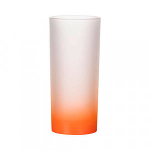 Réf. VerreLongG - orange Verre givré personnalisable fond orange
