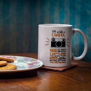 Mug customizé blanc en céramique 330 ml