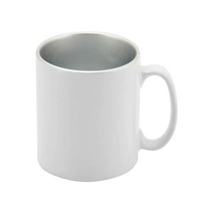 Réf. mugic-argent Mug personnalisable intérieur argenté en céramique 330 ml