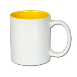 Ref. mugic-jaune Mug jaune à l'intérieur personnalisable