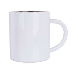 Mug métal personnalisable blanc