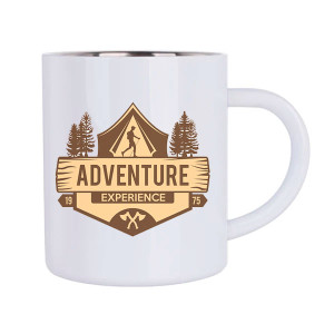 tasse métal personnalisée extérieur blanc