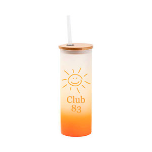 VerreCouvP-orange Verre effet dépoli fond orange personnalisé avec logo et texte