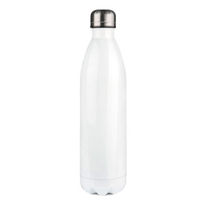 Réf. Bout1-350/500/750 - blanc Bouteille blanche isotherme à personnaliser