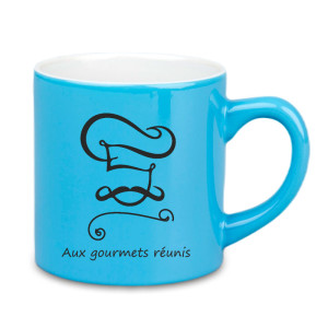 Réf. MiniMug180ml-bleuciel Mini mug personnalisé couleur bleu ciel 180 ml