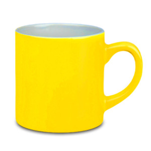 Réf. MiniMug180ml-jaune Mini mug jaune or imprimable pour entreprises