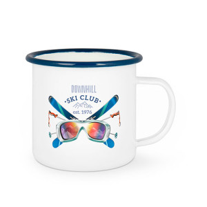 MugEmail350-bleu Tasse métal émaillé personnalisée 350 ml