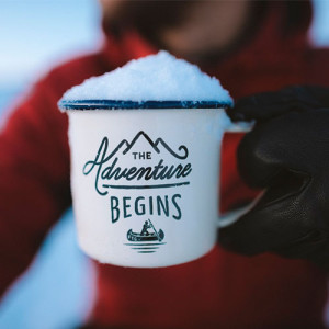 Réf. MugEmail350-bleu Mug émaillé personnalisé 350 ml en métal