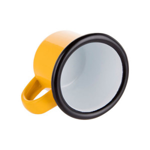 Réf. MiniMugEmailC-jaune Mug métal émaillé 100 ml jaune