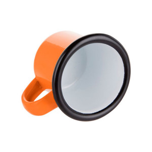Réf. MiniMugEmailC-orange Mini mug métal émaillé orange